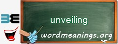 WordMeaning blackboard for unveiling